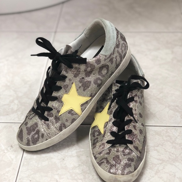 golden goose leopard glitter